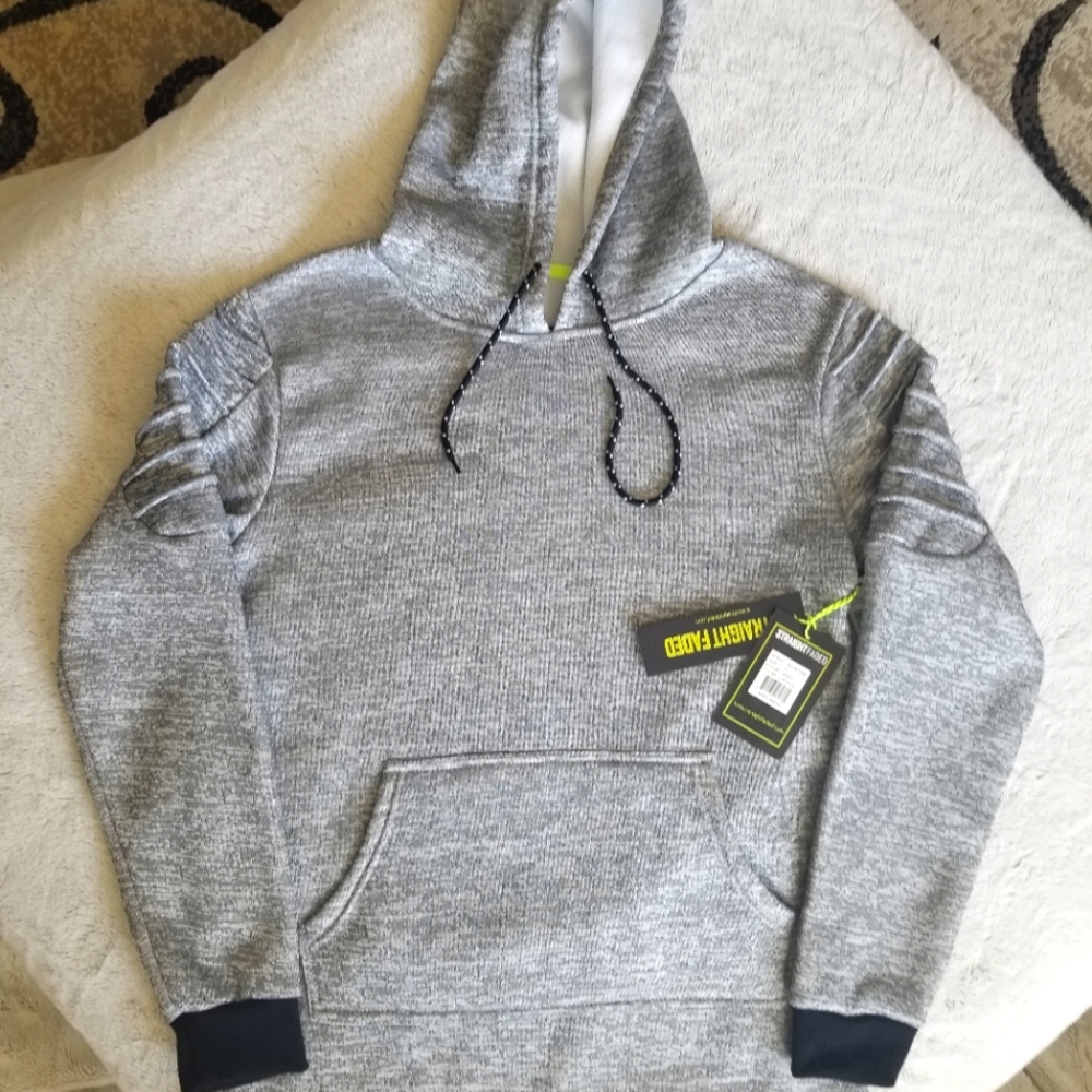 Men's Straight Faded hoodie, Size Sm, Gray
